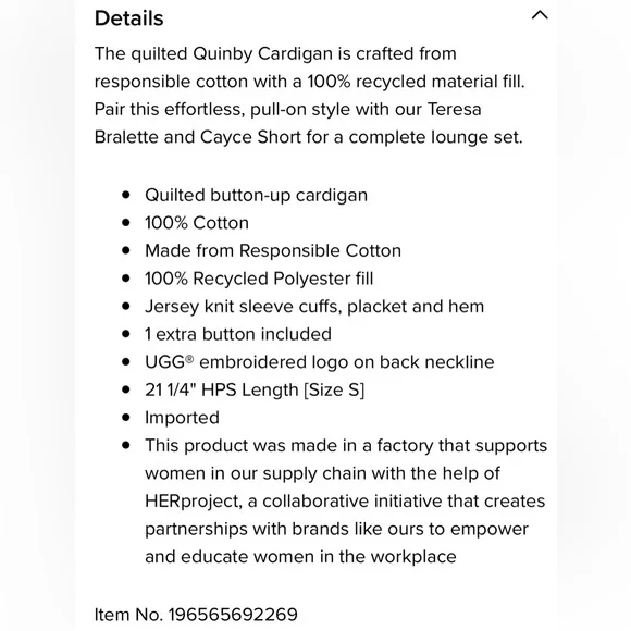 Ugg cardigan (XS) - Picture 15 of 16